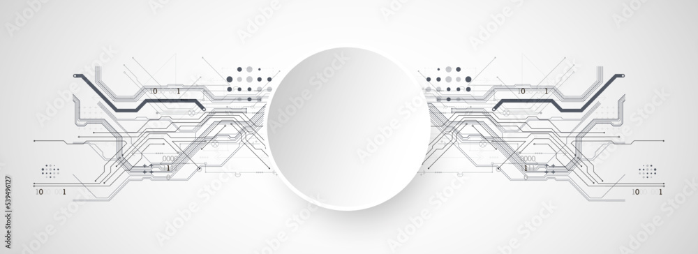 Obraz premium Abstract horizontal technology background. Communication concept, futuristic digital innovation background. Vector illustration
