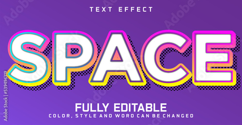 Space editable style effect colorful concept