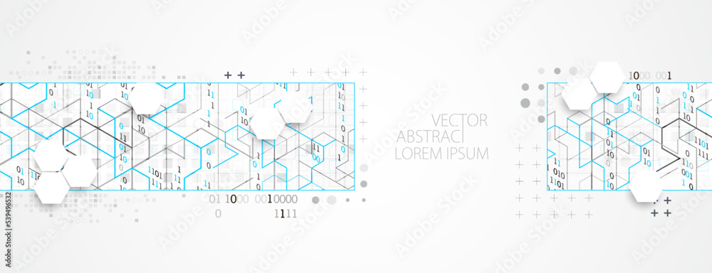 Abstract horizontal technology background. Communication concept, futuristic digital innovation background. Vector illustration Abstract horizontal technology background. Communication concept, futuristic digital innovation background. Vector illustration