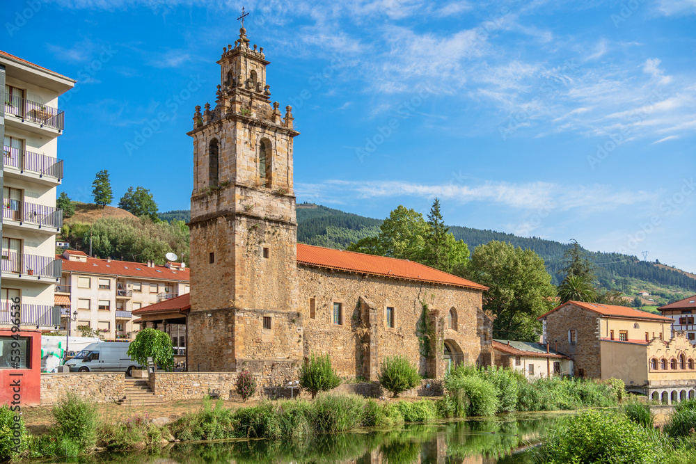 View of San Juan del Moral Church Balmaseda town Museum in Euskadi, Spain