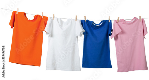 T-Shirts on Clothes Line photo