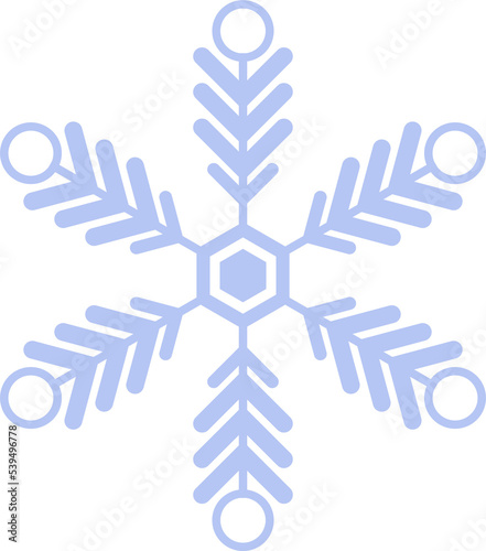 Light blue snowflake icon. winter concept, new year and christmas festival © sopon