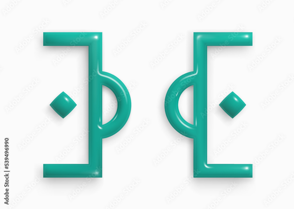 Soccer Goalposts in turquoise color. 3D cartoon design elements in a glossy plastic. For design of games, competitions, advertising, banners, flyers. Icons isolated on white. 3d Vector illustration Soccer Goalposts in turquoise color. 3D cartoon design elements in a glossy plastic. For design of games, competitions, advertising, banners, flyers. Icons isolated on white. 3d Vector illustration