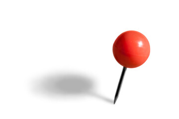 Isolated pin pushpin thumbtack small plastic shadow