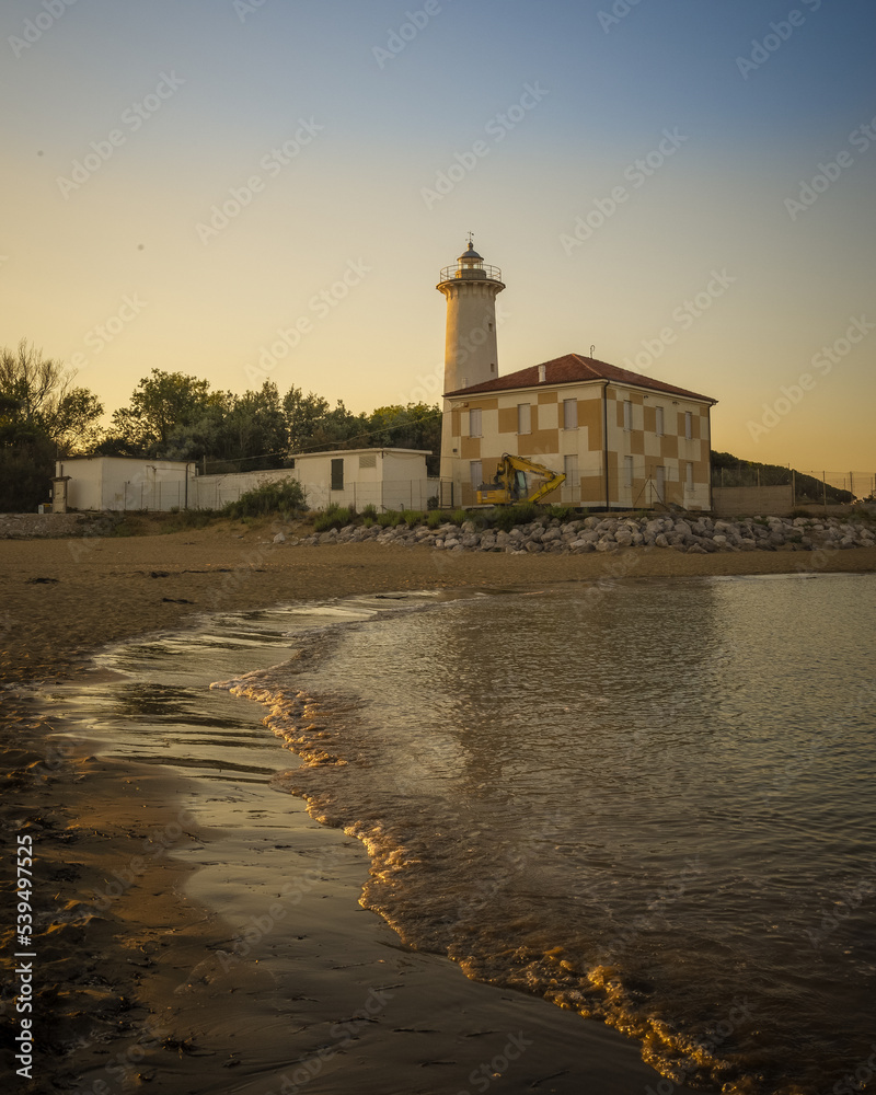 Bibione lighthouse in the province of Venice