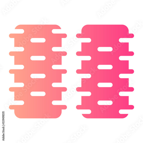 hair curler gradient icon