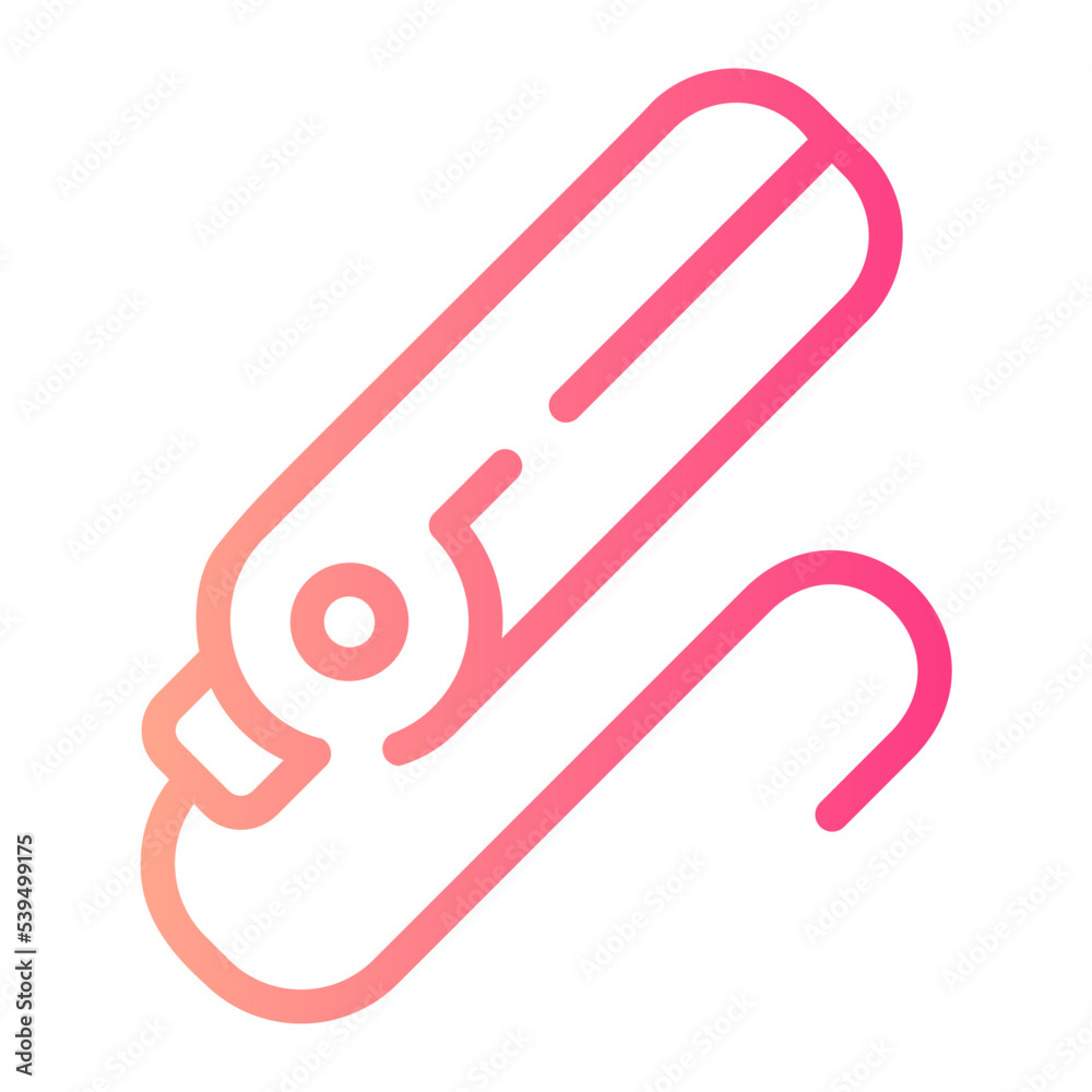 hair iron gradient icon hair iron gradient icon