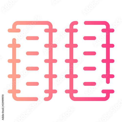 hair curler gradient icon