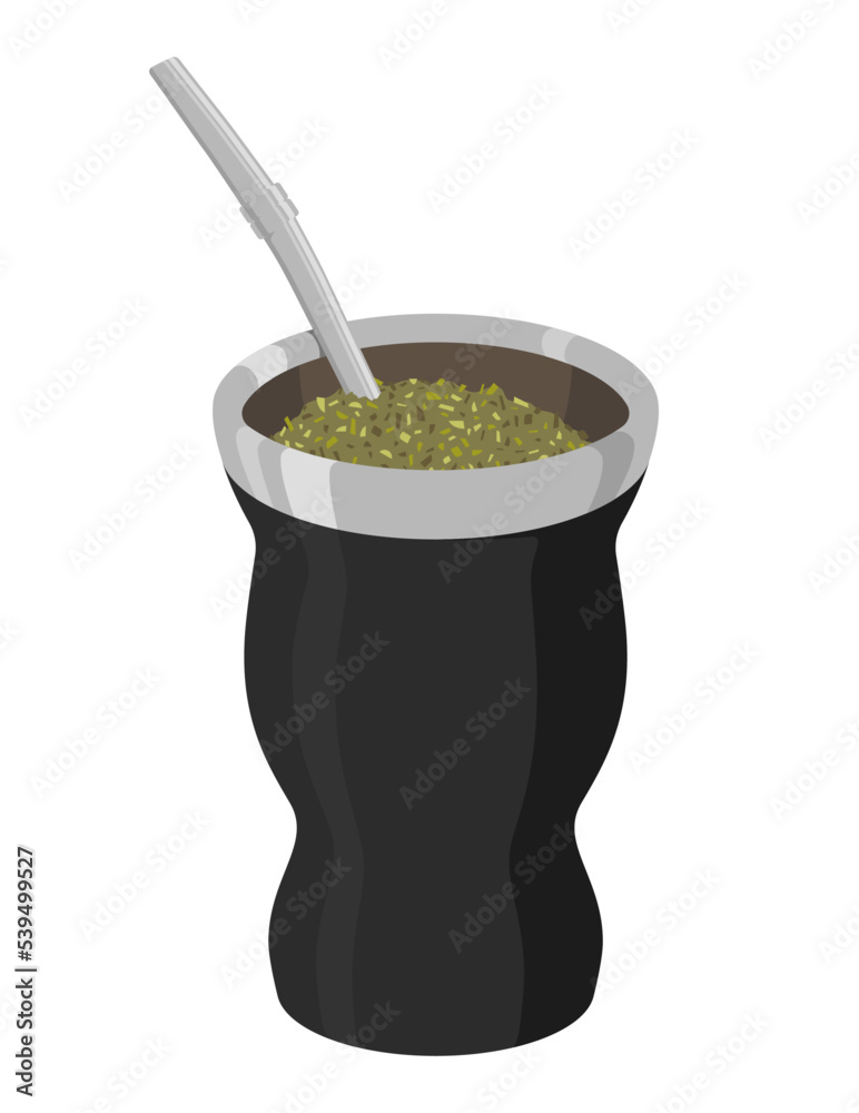 custom made wallpaper toronto digitalVectorial illustration of an Argentinian mate tea drink