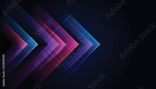 Modern abstract arrows. High-speed technology movement. Dynamic motion on blue background. Movement futuristic pattern for banner or poster design background concept.