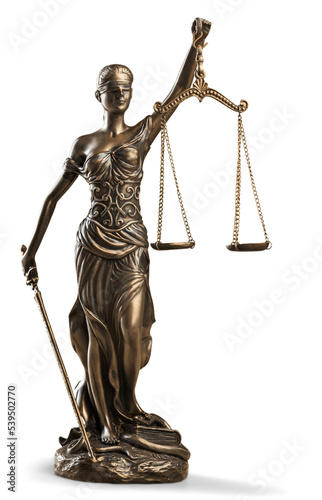 Legal law concept, justice bronze lady statue