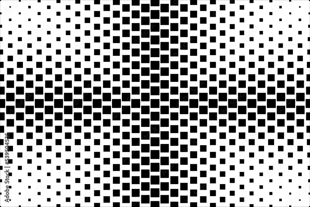 Black ground brick pattern white lines forming squares the fabric forming a wall