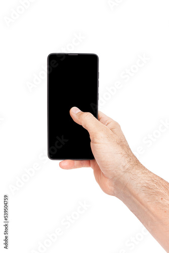  Hand holding mobile phone and blank screen for template advertising and branding technology background. 
 Realistic trendy smartphone mockup with thin frames and blank white screen isolated. 