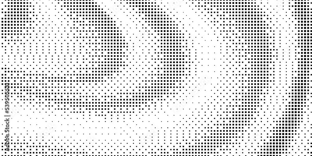 Fototapeta premium Halftone monochrome pattern with squares. Minimalism, vector. Background for posters, websites, business cards, postcards, interior design.