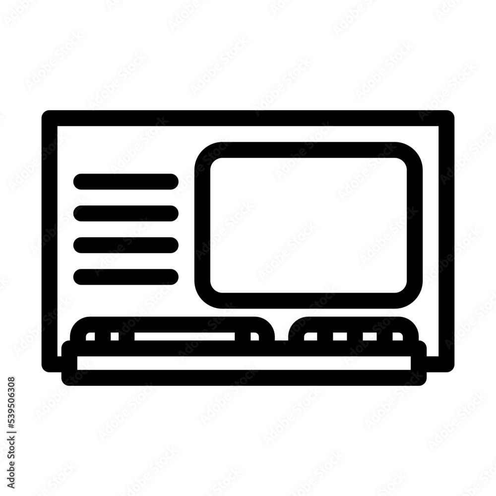 computer pc retro gadget line icon vector. computer pc retro gadget sign. isolated contour symbol black illustration computer pc retro gadget line icon vector. computer pc retro gadget sign. isolated contour symbol black illustration