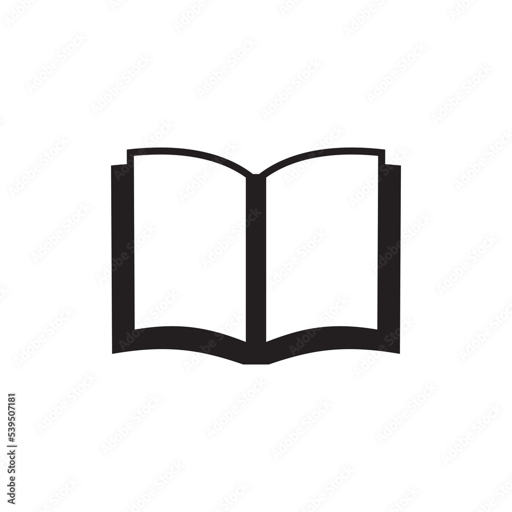 Open book icon logo symbol Open book icon logo symbol