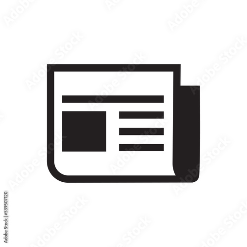 Newspaper icon vector symbol