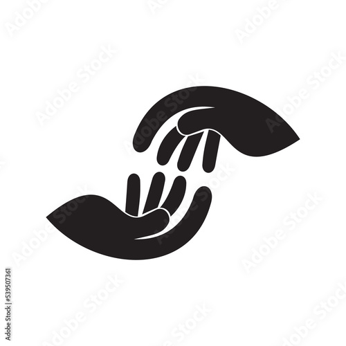 illustration helping hand symbol