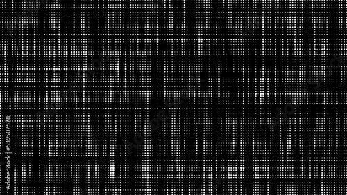 Texture of halftone dots. Futuristic abstract background. Particle pattern. Visualization of big data. Broken screen. Vector illustration.