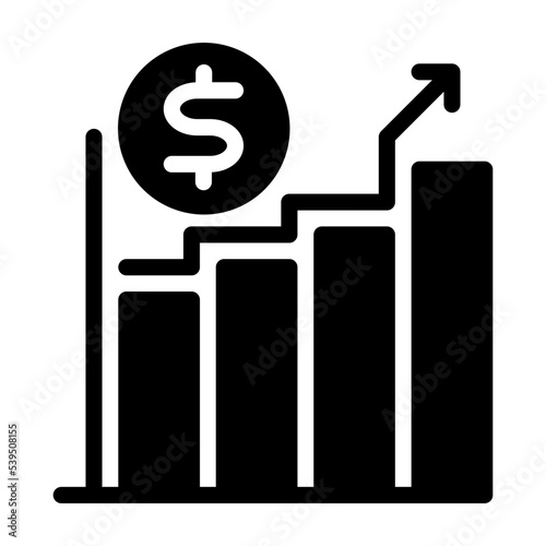 graph with dollar sign