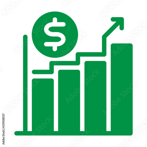 graph with dollars