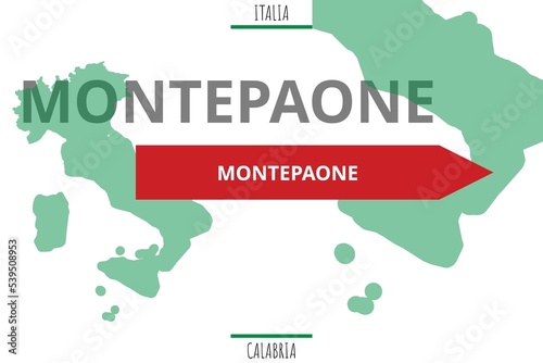 Montepaone: Illustration mit dem Namen der italienischen Stadt Montepaone photo