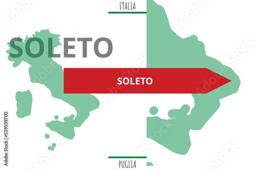 Soleto: Illustration mit dem Namen der italienischen Stadt Soleto photo