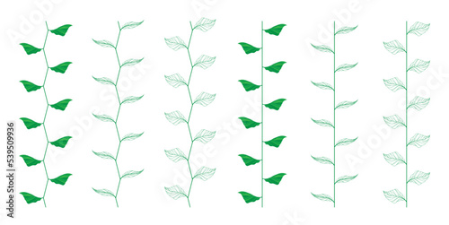 set design elements 8. Collection of frame leaf and tree vector