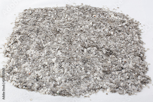 Foto Silver mica mineral or powder silver texture