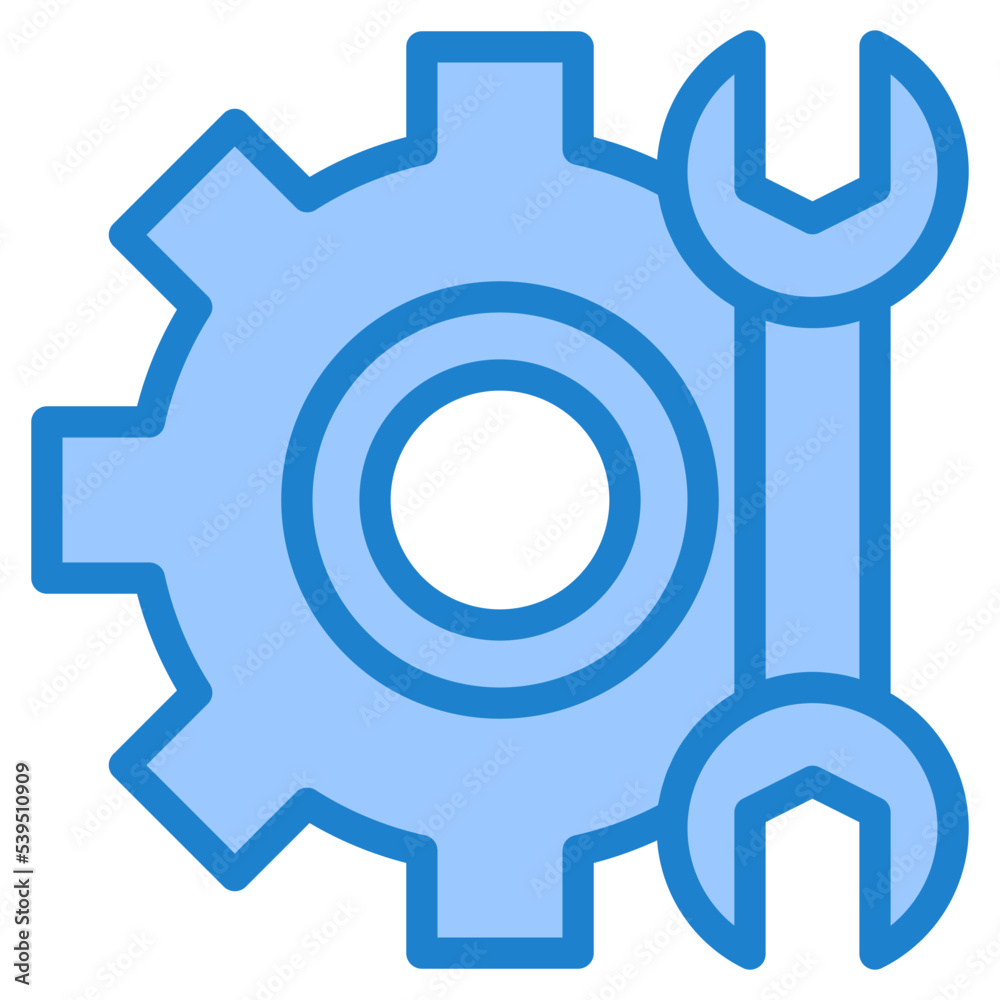 Construction blue style icon Construction blue style icon