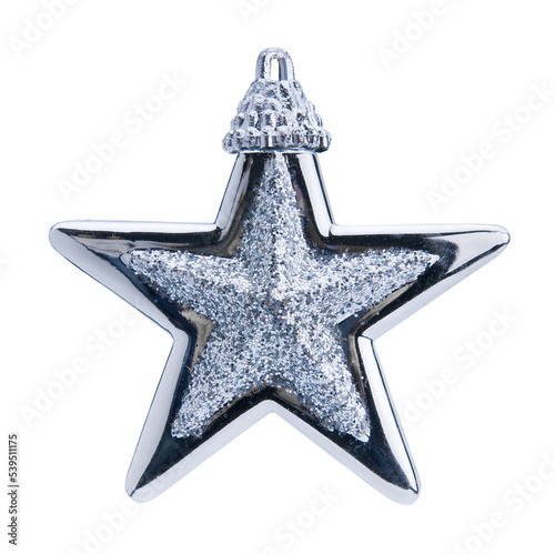 christmas blue star on transparent background