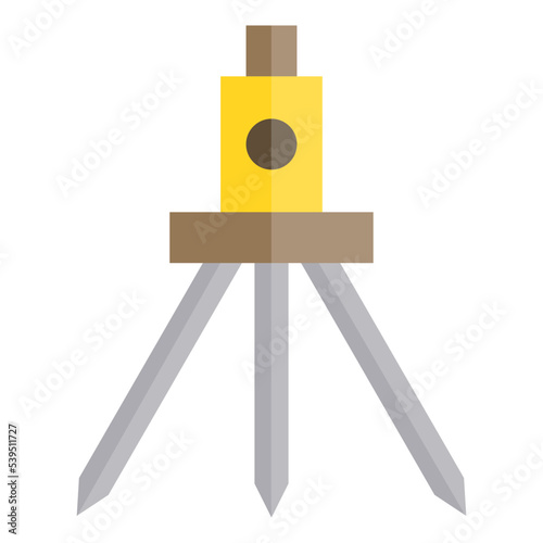 Theodolite flat style icon