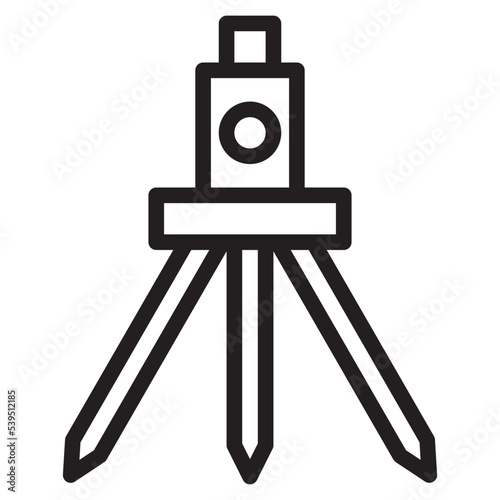 Theodolite outline style icon
