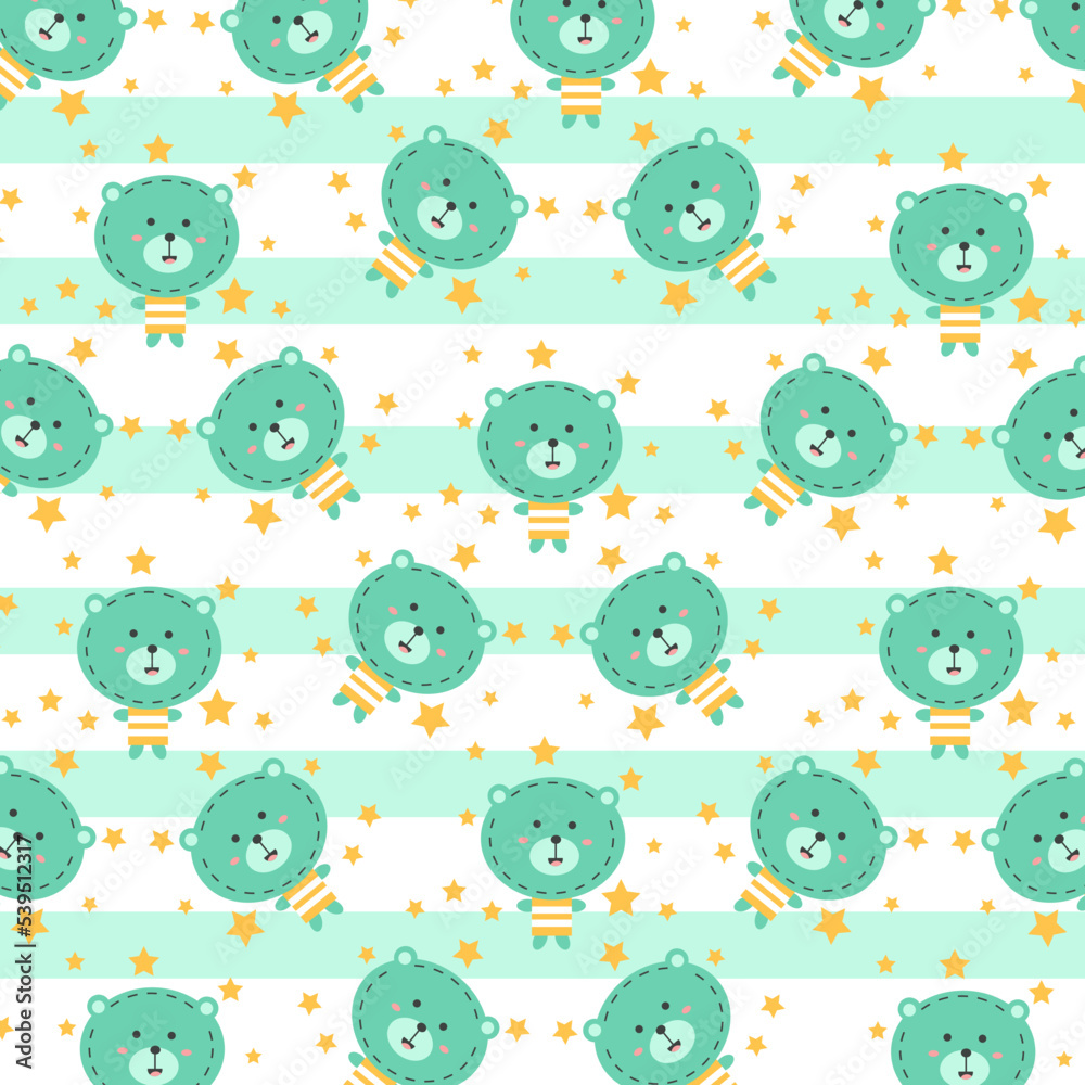 Collection of cute animal character patterns suitable for textile design Collection of cute animal character patterns suitable for textile design