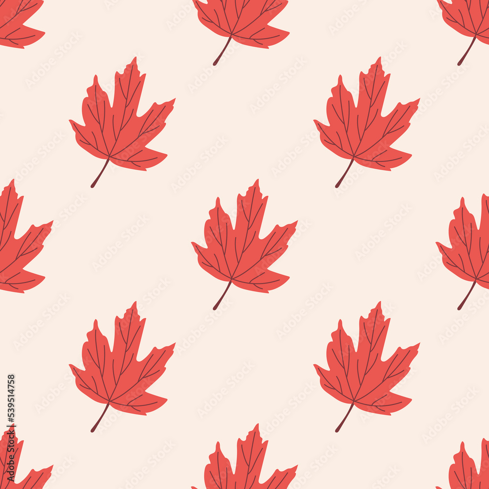 Seamless Pattern with Autumn Leaves. The Thanksgiving Day collection. Flat vector illustration Seamless Pattern with Autumn Leaves. The Thanksgiving Day collection. Flat vector illustration