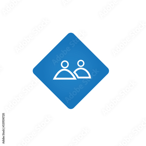 two people staff icon. Vector illustration.