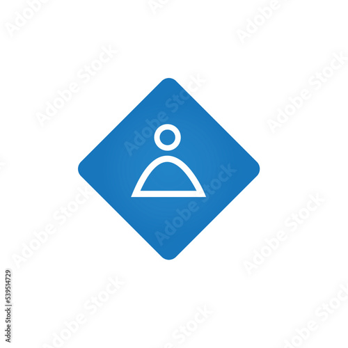 One person staff icon. Vector illustration.