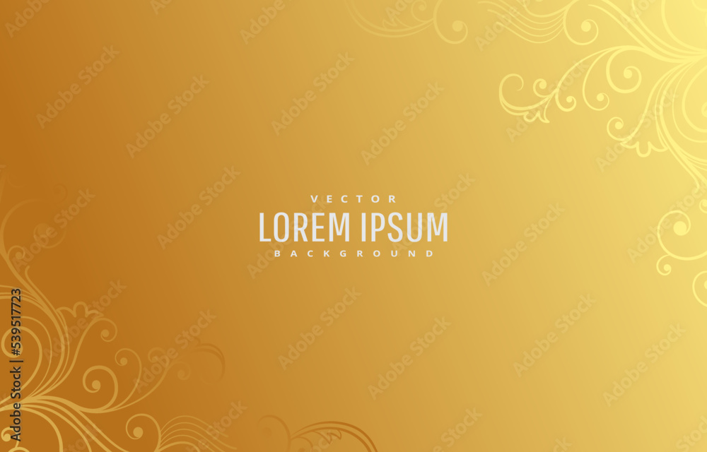 golden floral pattern business template design golden floral pattern business template design