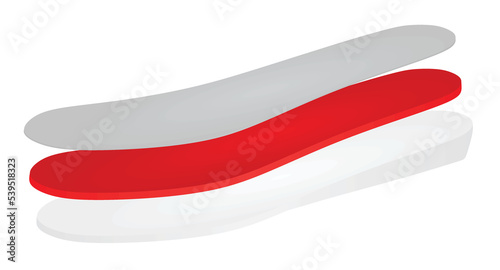 Shoe inserts layers. vector illustration