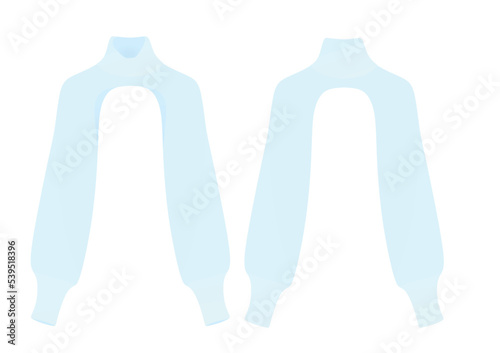 Woman blue top. vector illustration