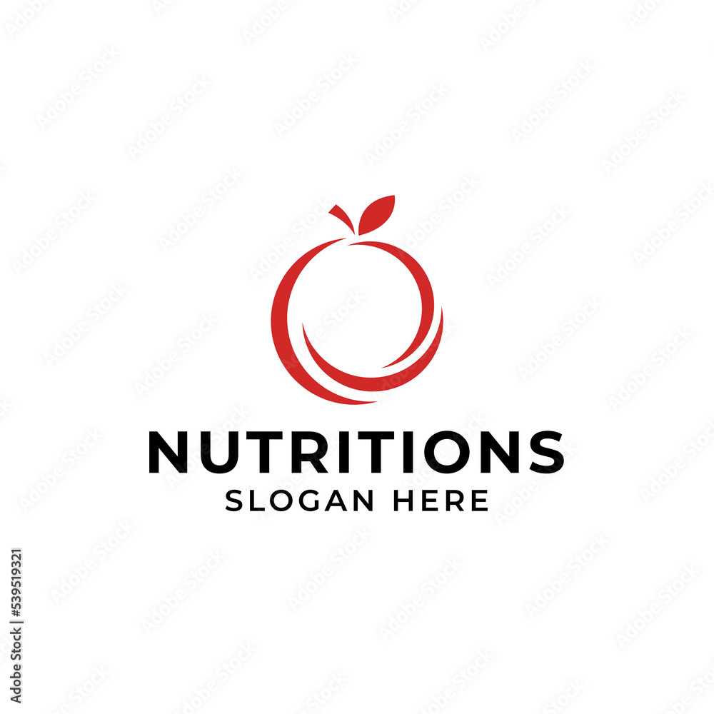 Nutrition apple logo Nutrition apple logo