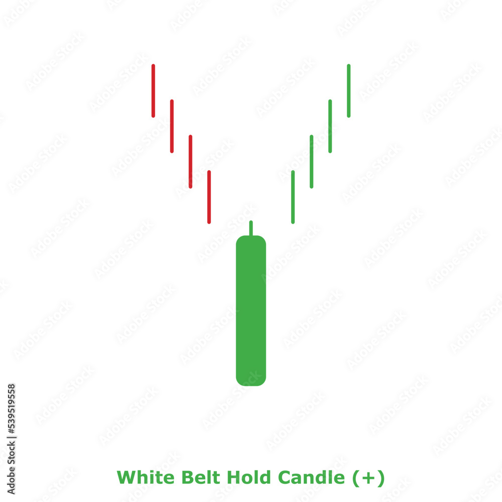 White Belt Hold Candle (+) Green & Red - Round White Belt Hold Candle (+) Green & Red - Round