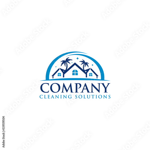 Home residential vacation cleaning logo