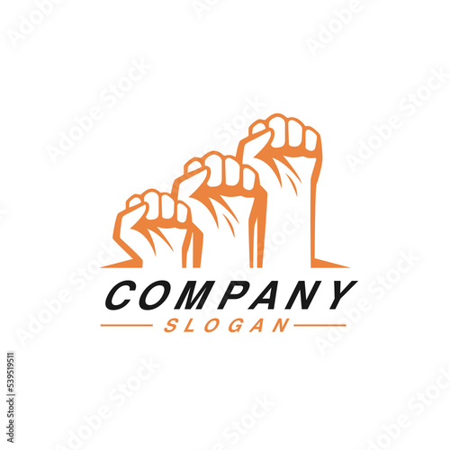 Punch hand raise logo