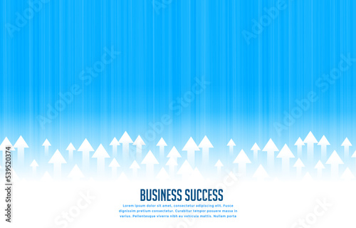 upward rising leading arrows for business growth concept