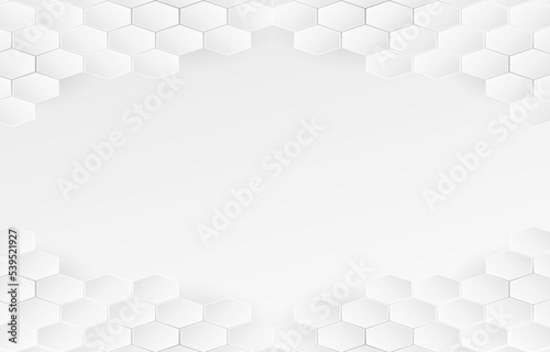 geometric hexagon concept white background design
