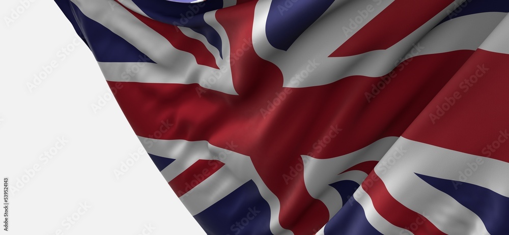 Fototapeta premium england flag 3d banner jack