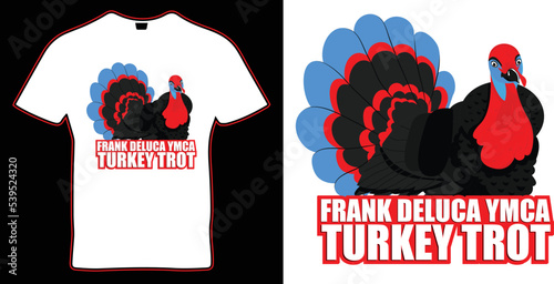 frank Deluca YMCA turkey trot t-shirt design. photo