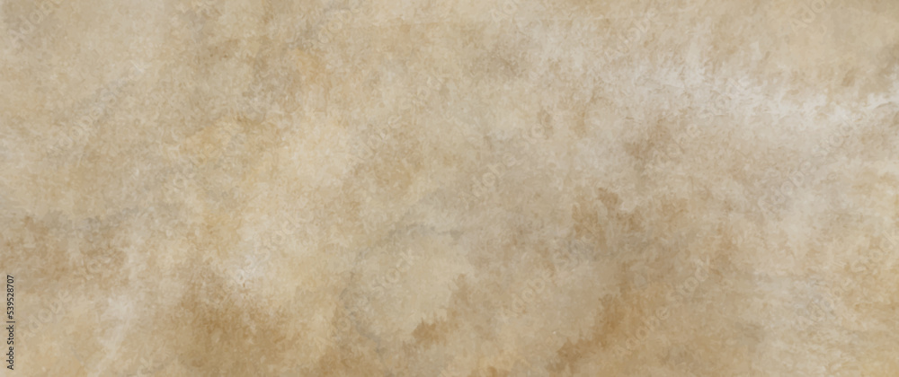 Vector watercolor art background. Old paper. Beige watercolour texture for cards or banner. Pastel color watercolour banner. White background. Brushstrokes and splashes. Painted template for design.
