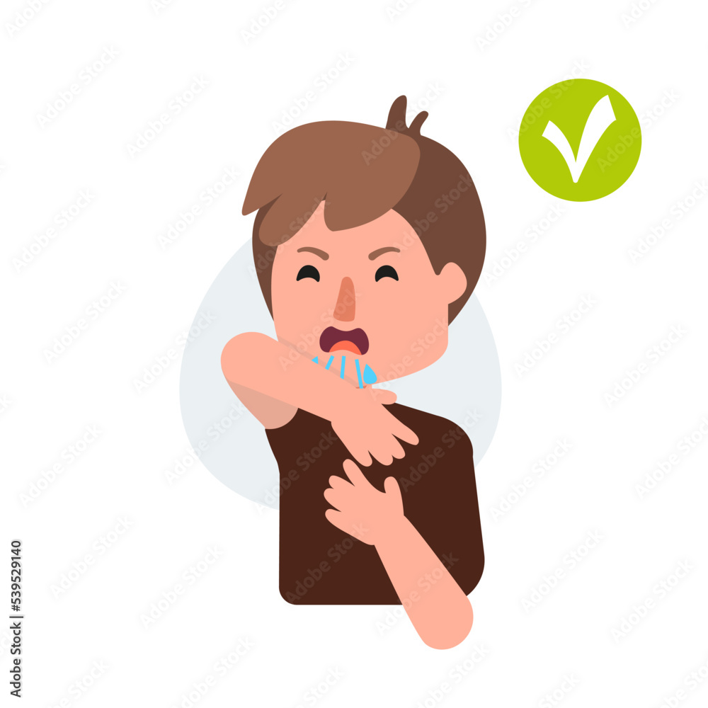 a boy shows how to sneeze properly during a pandemic
a boy shows how to sneeze properly during a pandemic